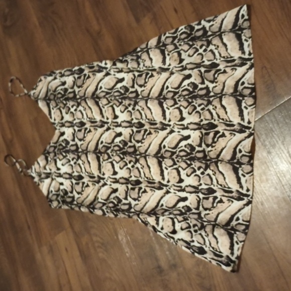 LOYD/FORD Black Tan Zoomed Animal Print Slip Mini Silk Dress A34 - Picture 1 of 8